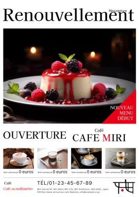 Une simple publicité blanche pour la réouverture d'un café
