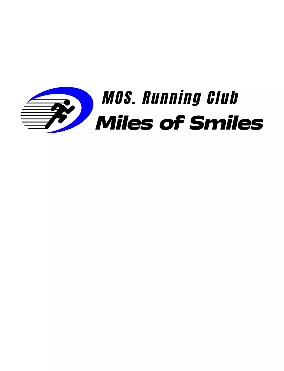 A running club t-shirt that makes you feel fast