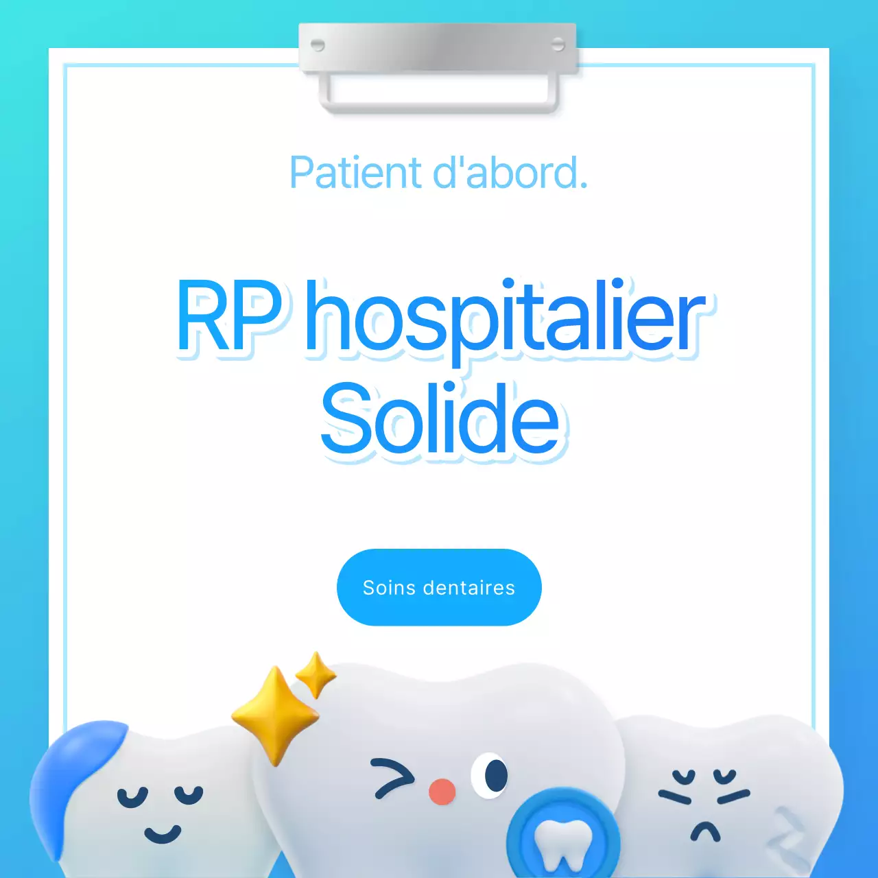 Promouvoir votre cabinet dentaire bleu clair