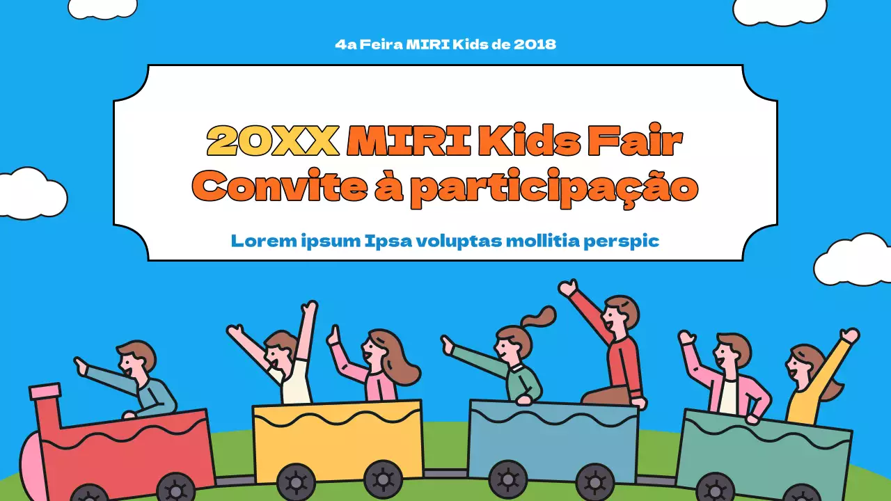 Promover a Feira Infantil Amarelo e Azul