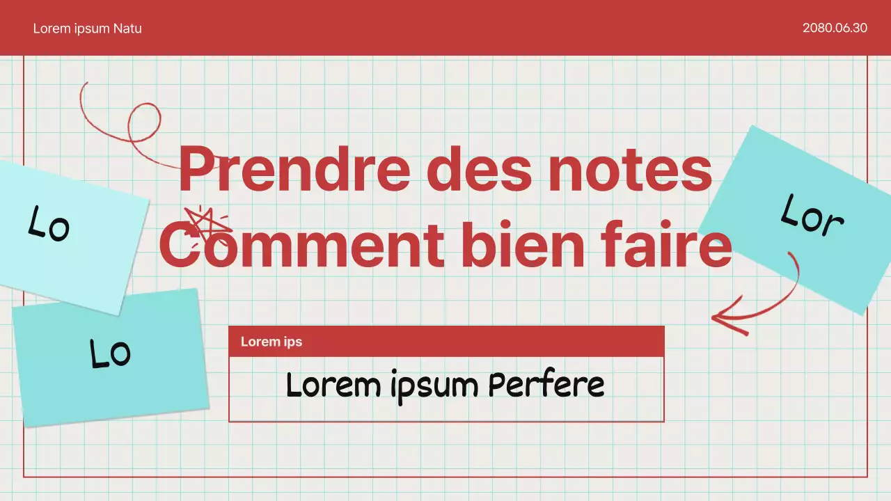 Un guide pour une prise de notes simple en bleu clair et bleu foncé