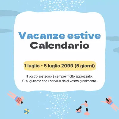 Semplici informazioni sulle vacanze in azzurro