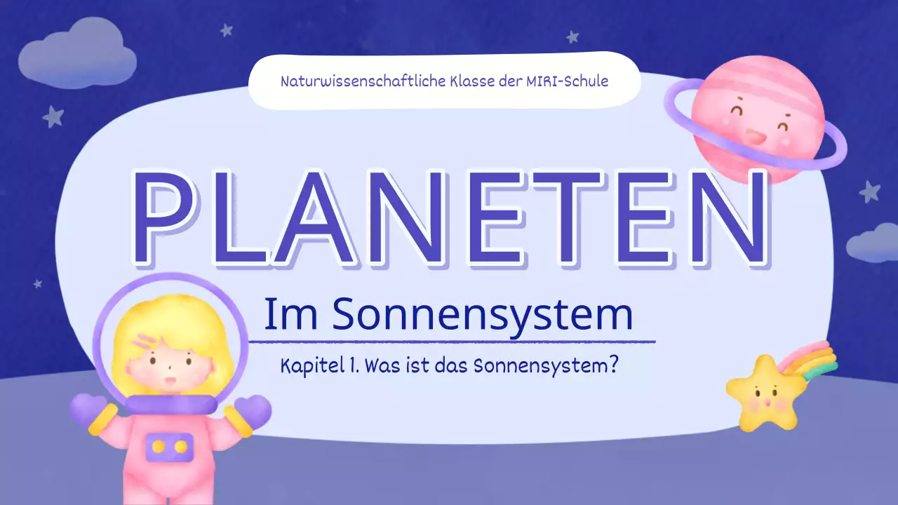 Ein niedliches Unterrichtsmaterial zur Weltraumforschung von Purple and Yellow