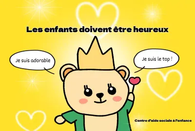 Centre de protection de l'enfance, lumineux et amusant, avec de jolis personnages