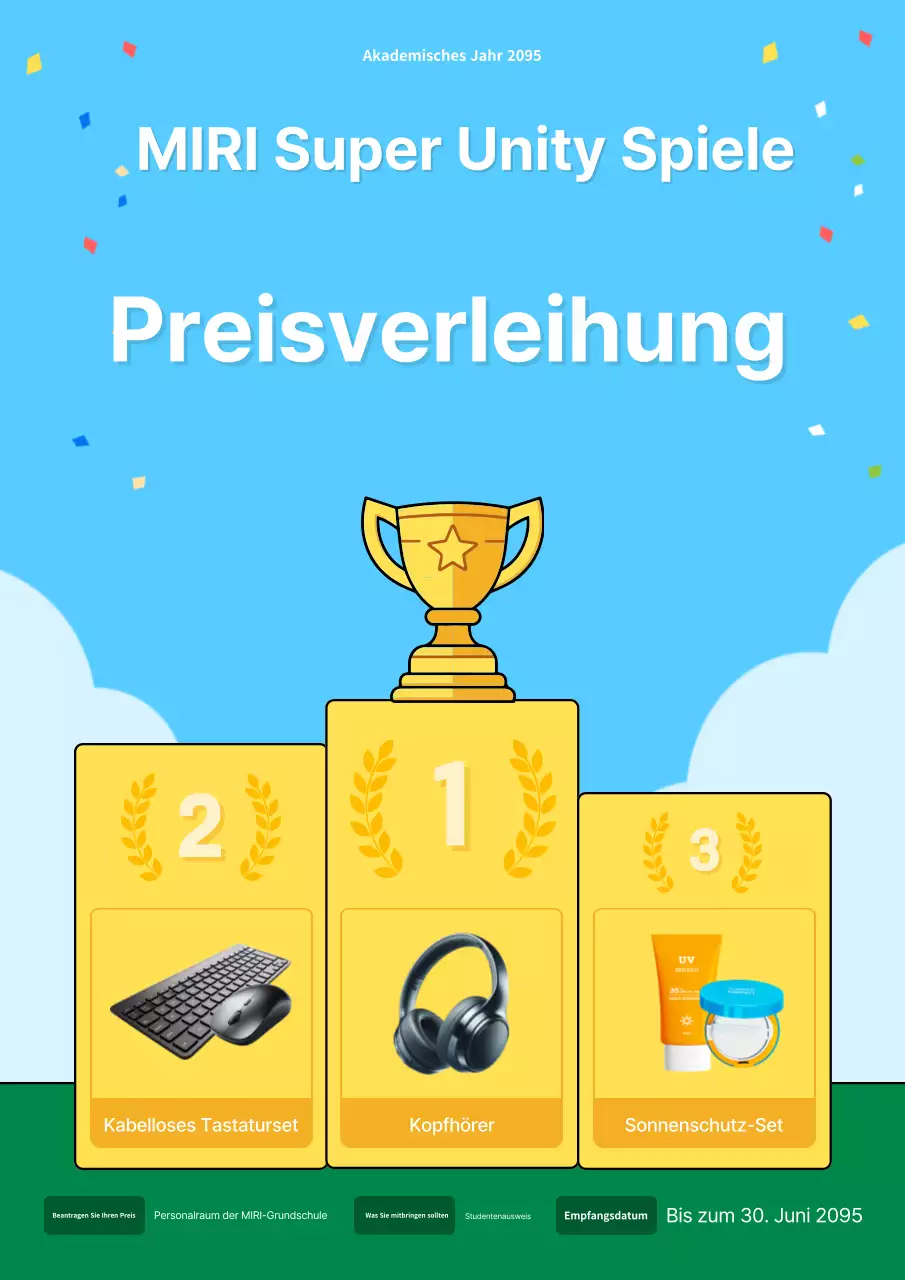 Förderung eines hellblauen und grünen Grundschulsporttages