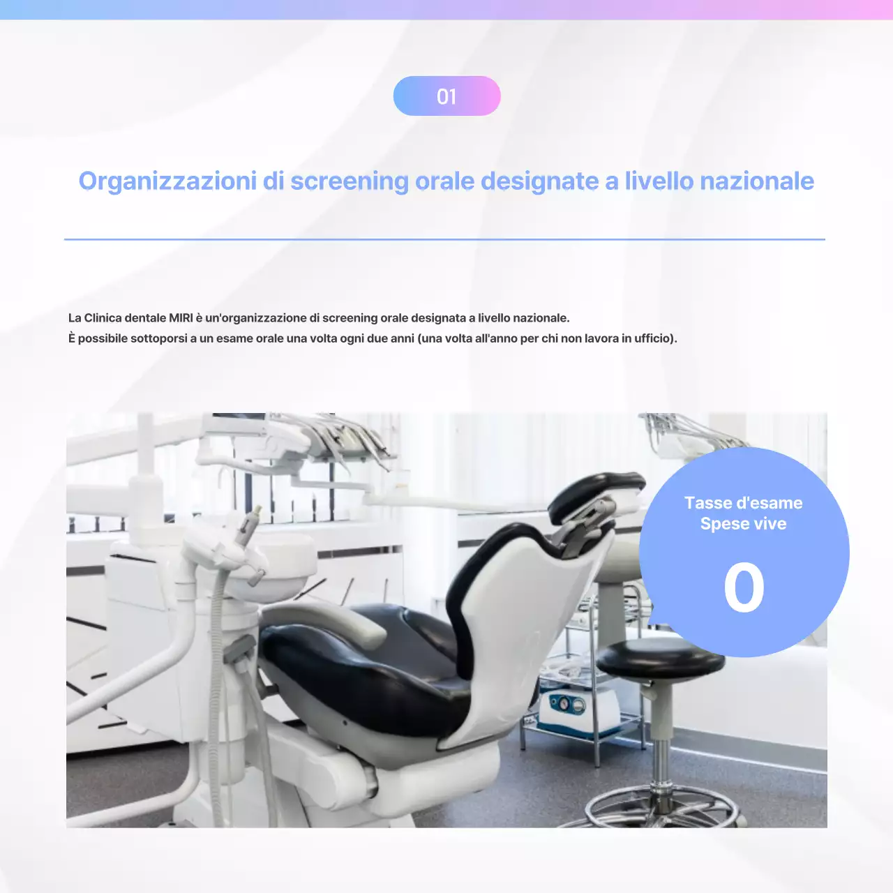 Promozione dentale kitsch in azzurro e rosa