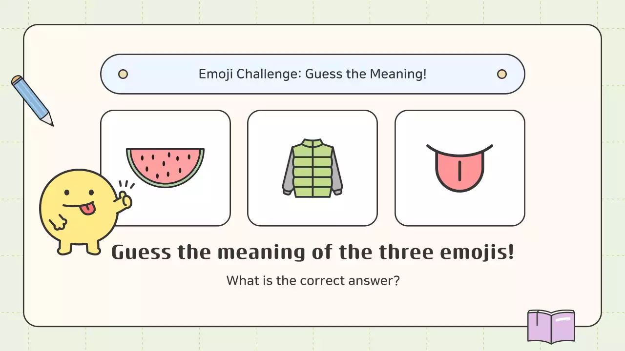 노란색 귀여운 퀴즈 가이드 프레젠테이션