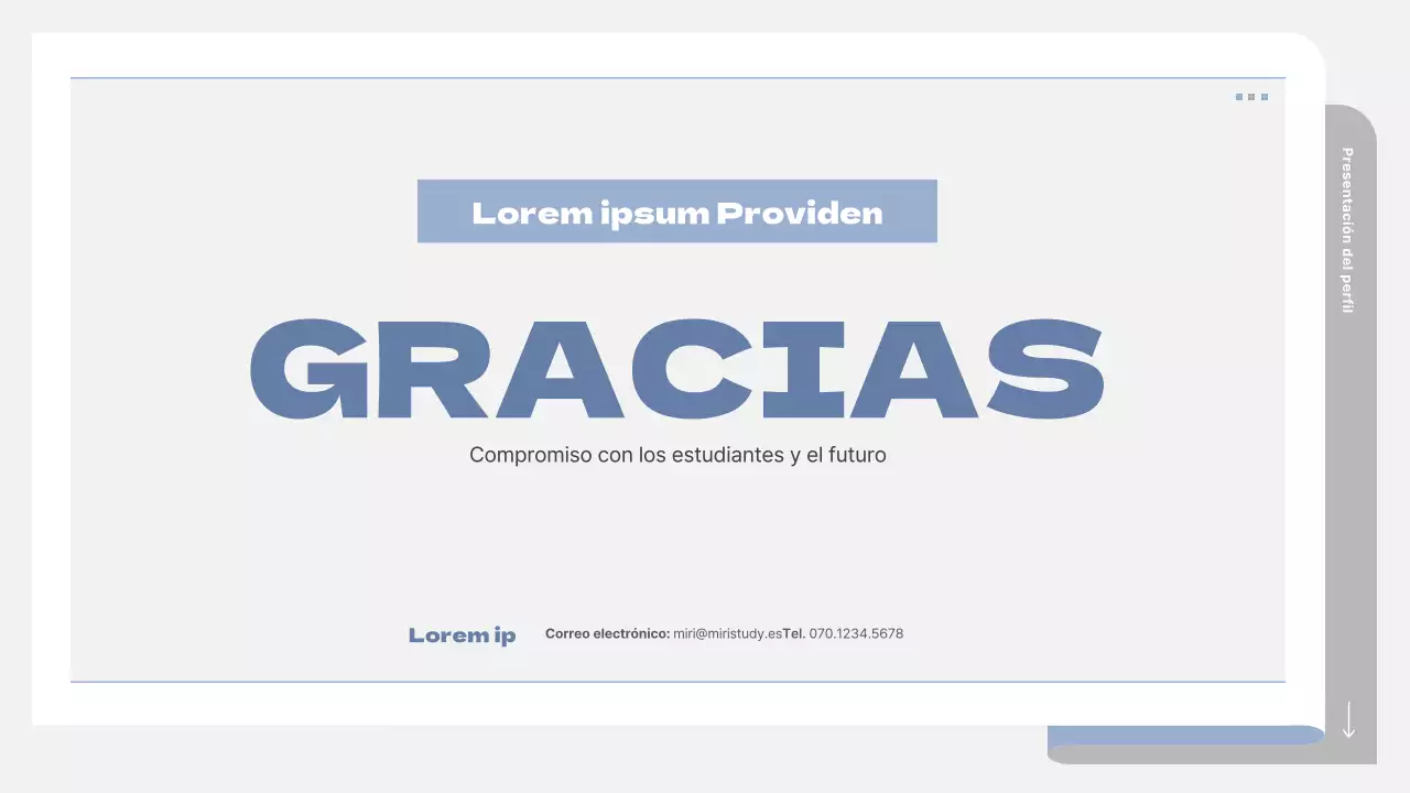 Un sencillo folleto escolar en gris y azul