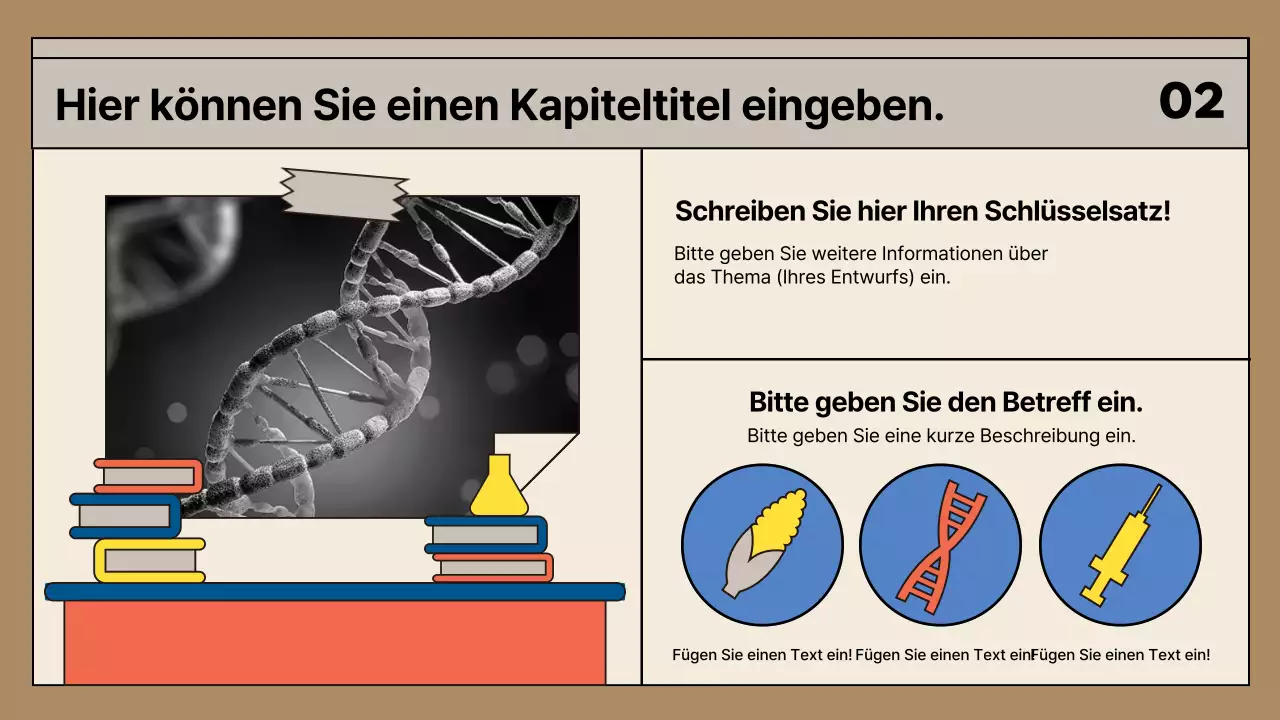 Förderung moderner Wissenschaftlerinnen in Beige und Blau