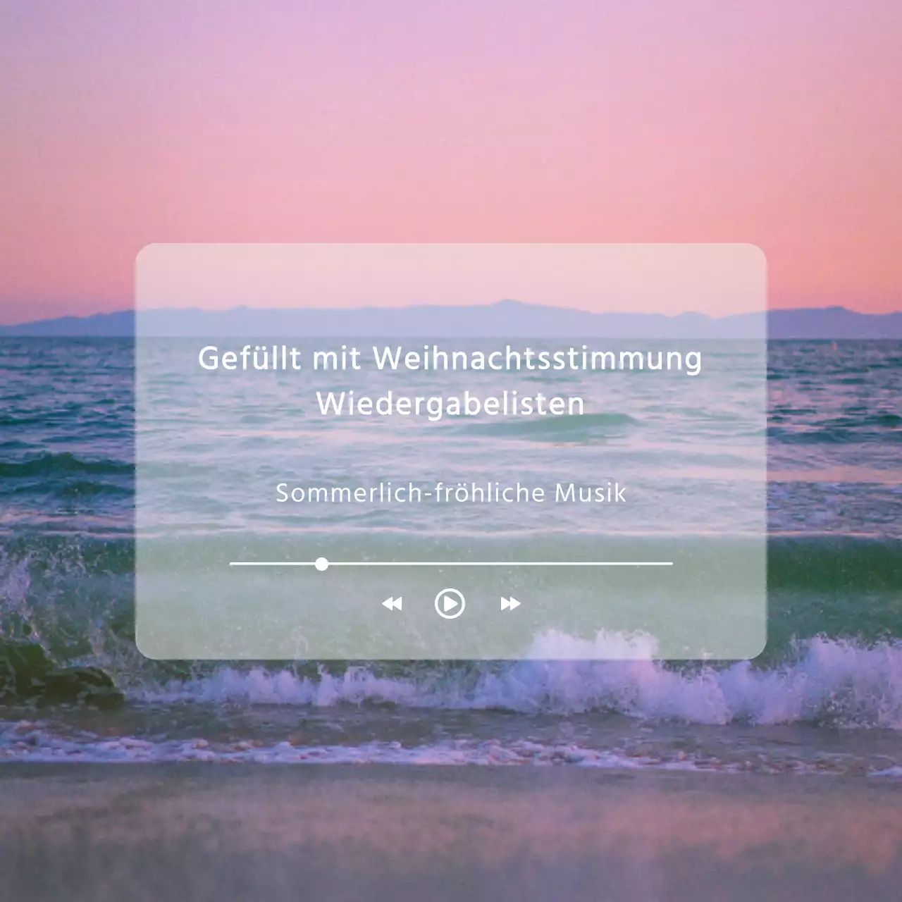 Eine minimalistische Sommerurlaubs-Inspirationspost in Rosa und Weiß