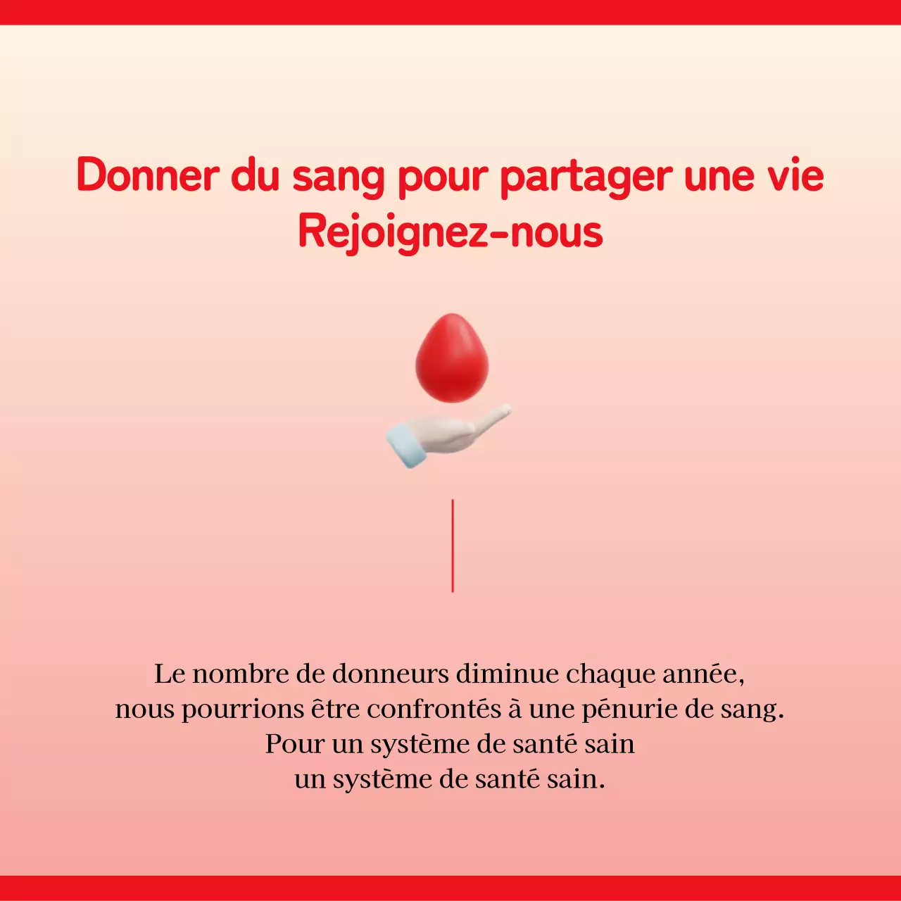 L'appel simple de Red à donner du sang