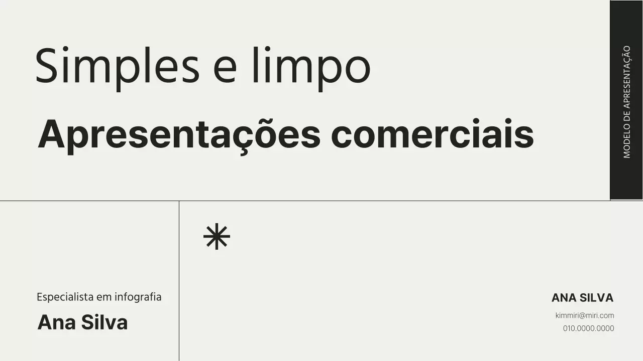Uma apresentação simples de visualização de dados a preto e branco