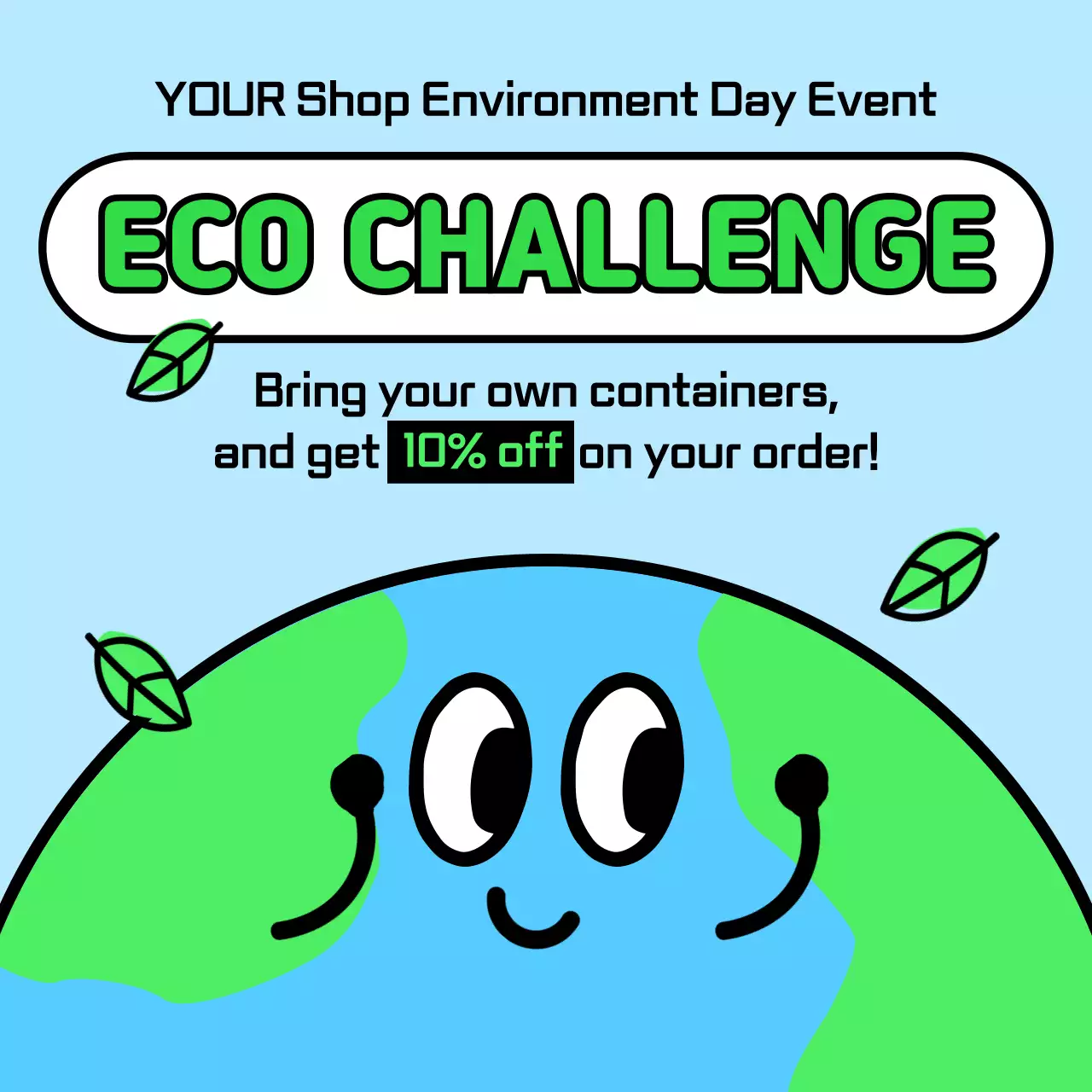 Green Minimal Eco Event Promotion Social Media Post