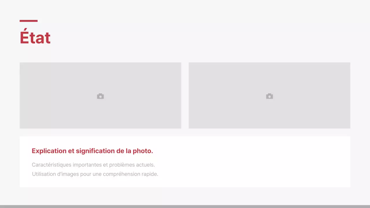 Rapport d'entreprise minimaliste en rouge et blanc