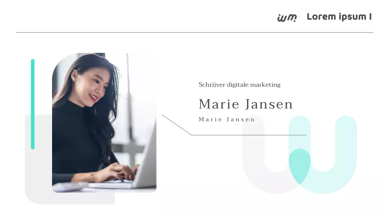 Een eenvoudig portfolio voor freelance schrijvers in wit