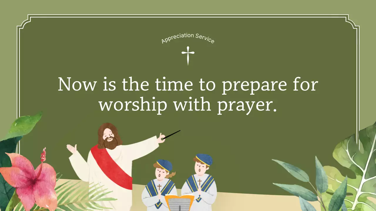 Green Traditional Church Event Announcement Presentation