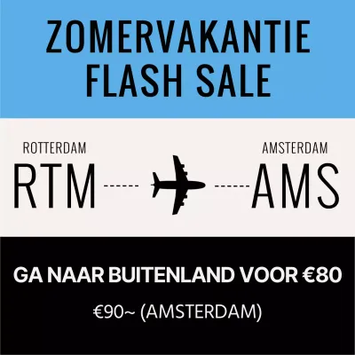 Promoot kortingen op tickets met een eenvoudig lichtblauw en zwart kleurenschema