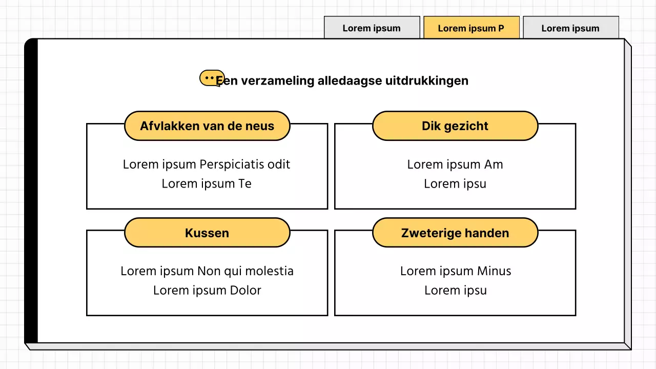 Eenvoudig geel en wit lesmateriaal