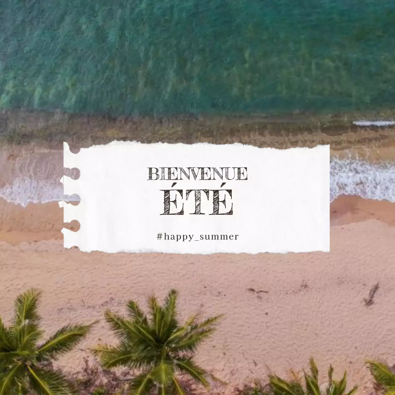 Bloc-notes minimaliste de voyage d'été avec sentiment d'océan en vert et blanc