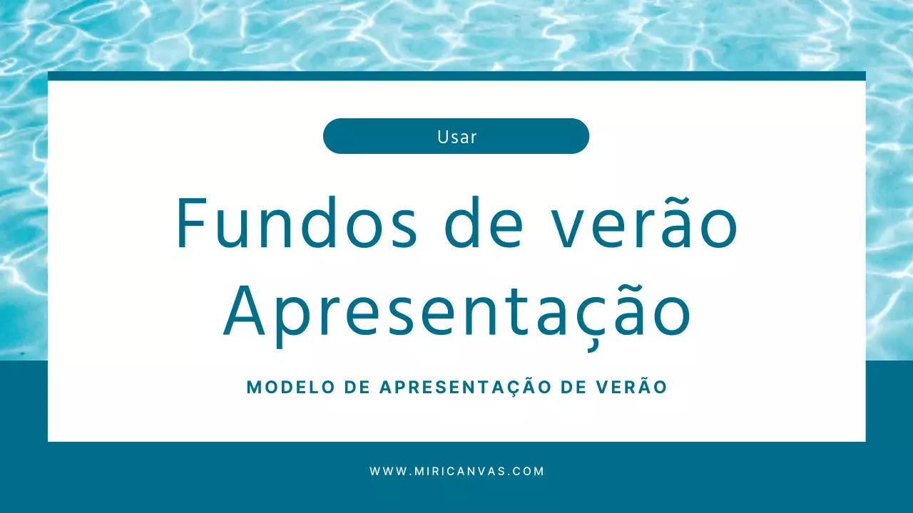 Apresentação de fundo simples de verão em menta e branco
