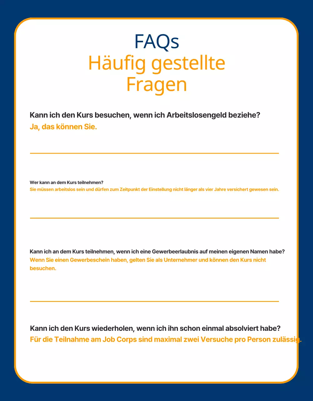 Förderung einer marineblauen Jugendbeschäftigungsakademie