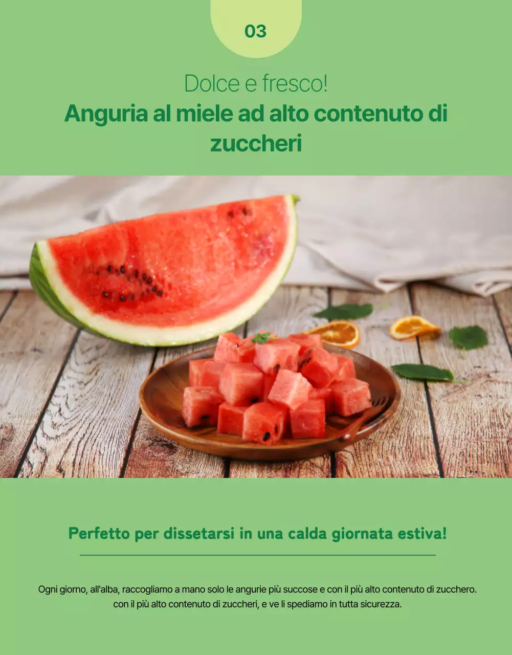 Promuovere la frutta fresca e semplice nei colori verde e chartreuse.