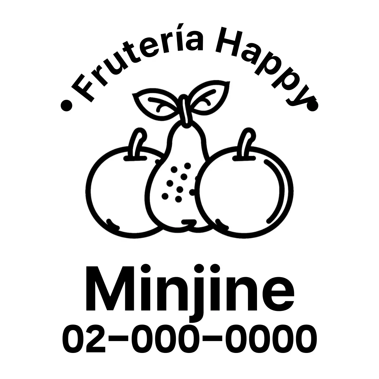 Diseño con iconos de frutas y tipos de letra atrevidos