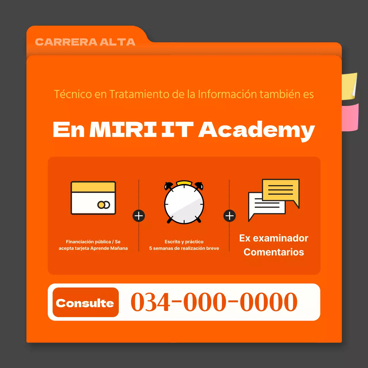 Un simple anuncio de calificación gris y naranja