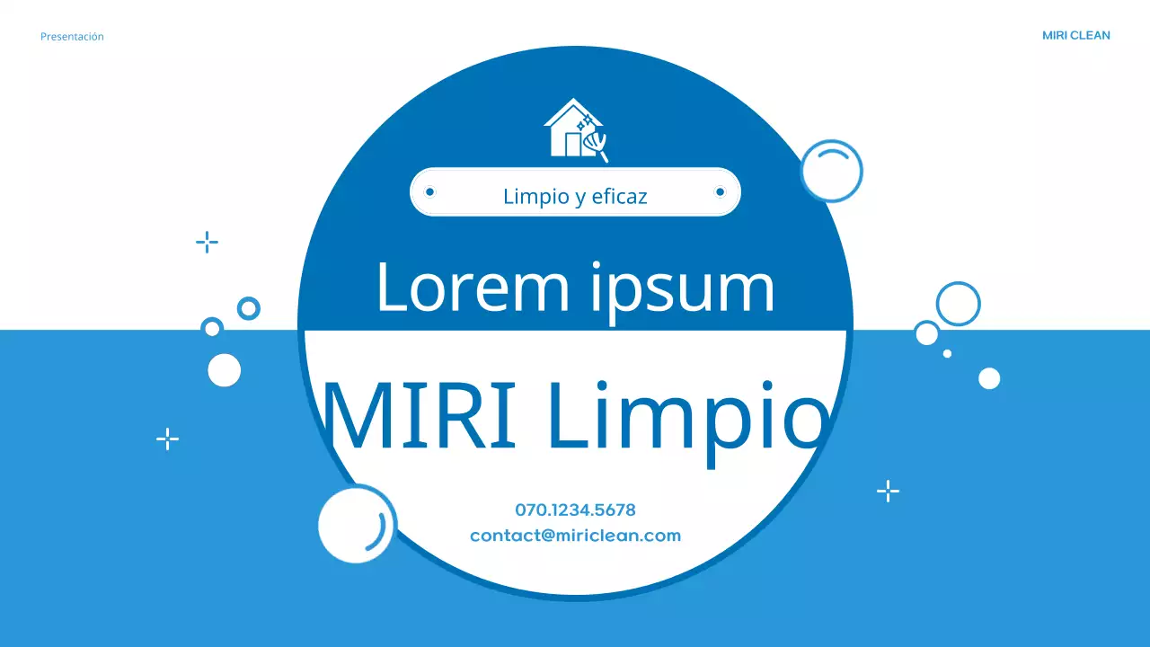 Presentación de la agencia de limpieza Blue's lovely