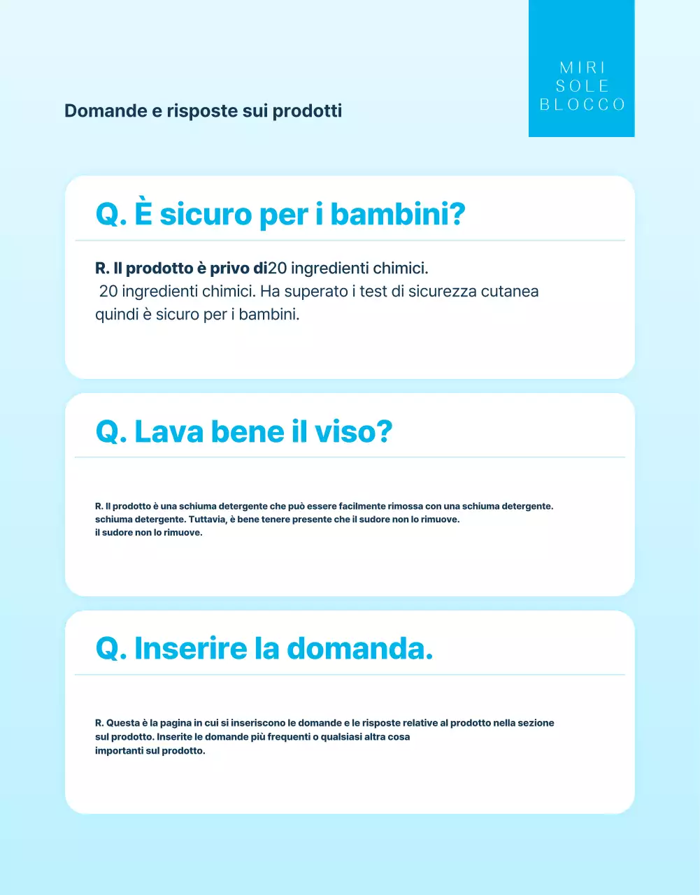 Promuovete le creme solari stagionali estive nelle tonalità menta e azzurro di tendenza