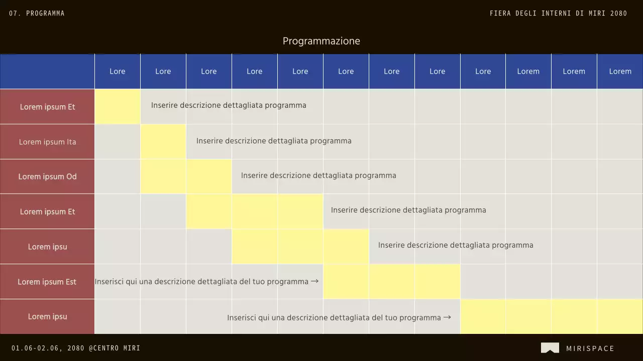 Promuovere l'invito alle aziende a partecipare alla fiera degli interni moderni in marrone e blu