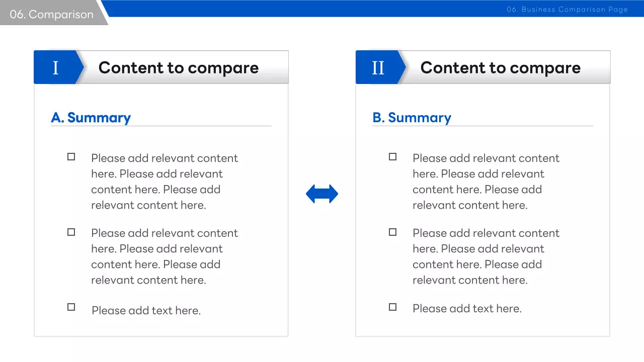 A Simple Business Strategy Report in Blue and Black