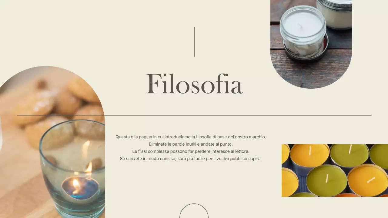 Un marchio di lusso per piccole imprese in marrone e avorio