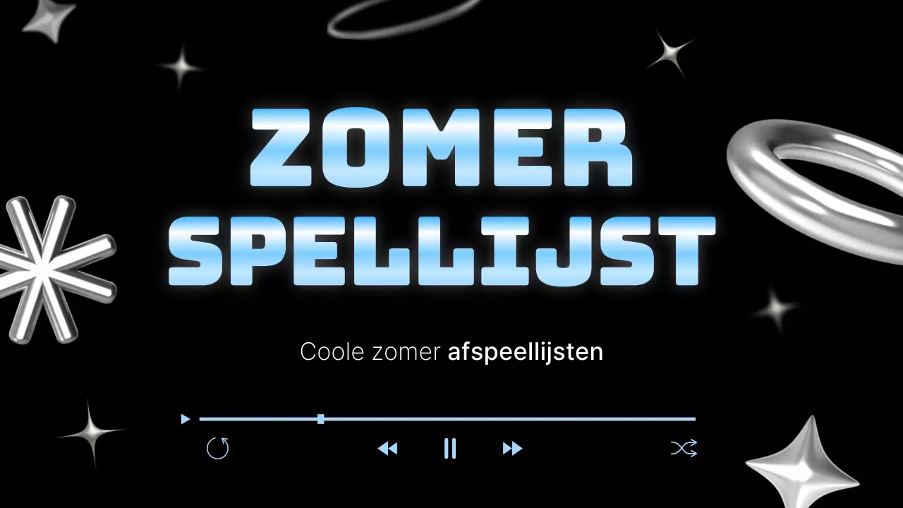 Een eenvoudige zomerse vibe in lichtblauw en zwart MainTitle