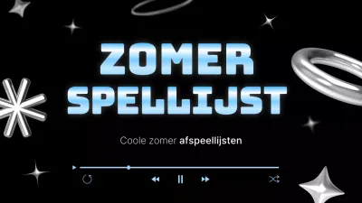 Een eenvoudige zomerse vibe in lichtblauw en zwart MainTitle