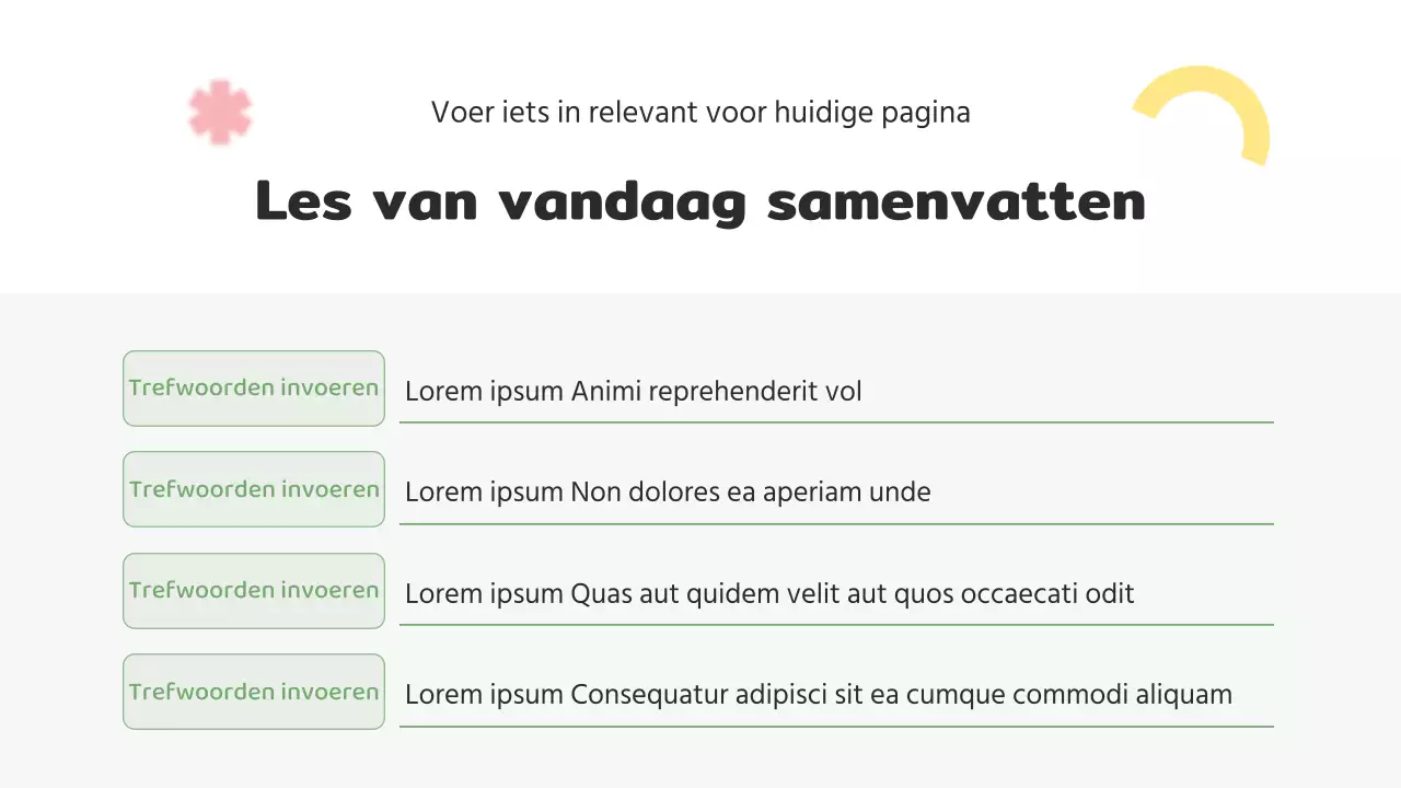 De grijze, gezellige schooljuf lesplan
