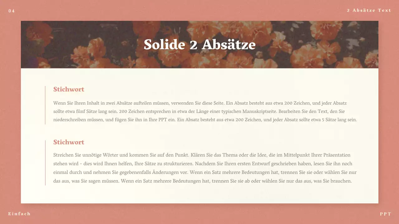 Rosa minimalistische Vorschläge für lange und kurze Beiträge