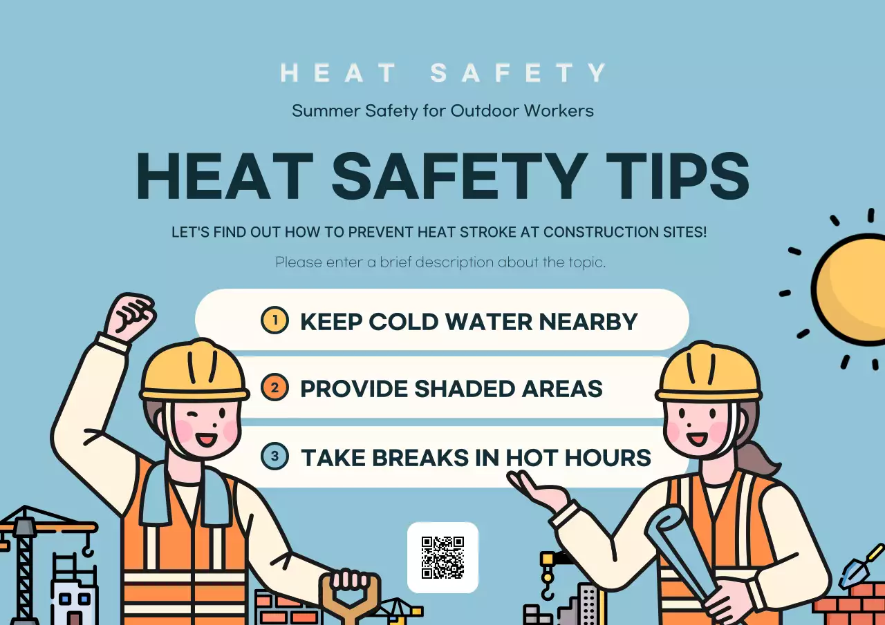 Blue Minimal Safety Guideline Poster