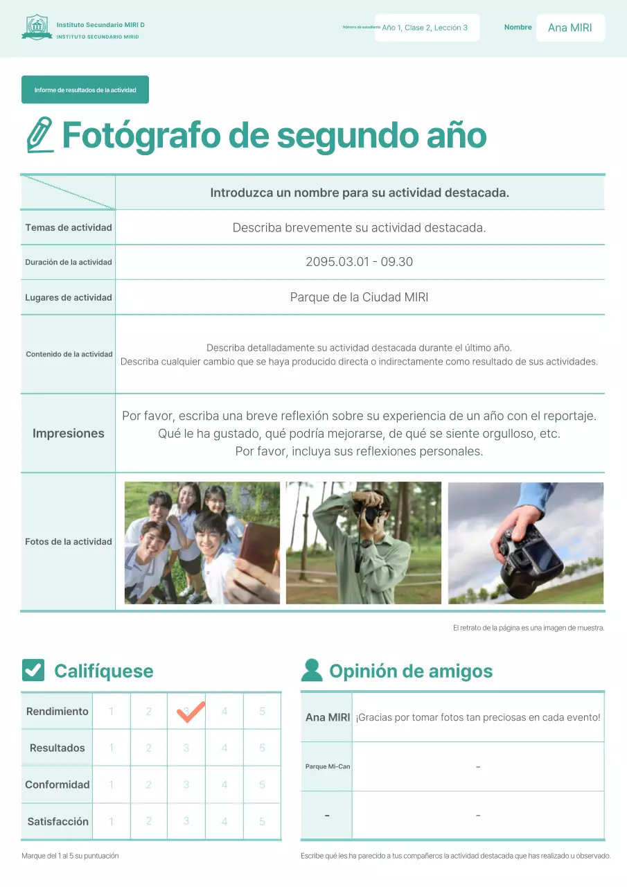 Hoja de actividades para el aula en blanco y menta plan de clases