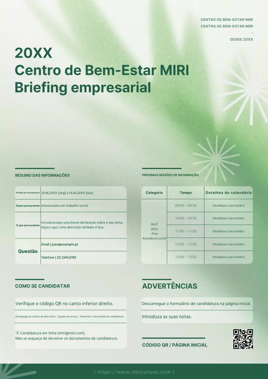 Promova o seu lançamento em verde e branco
