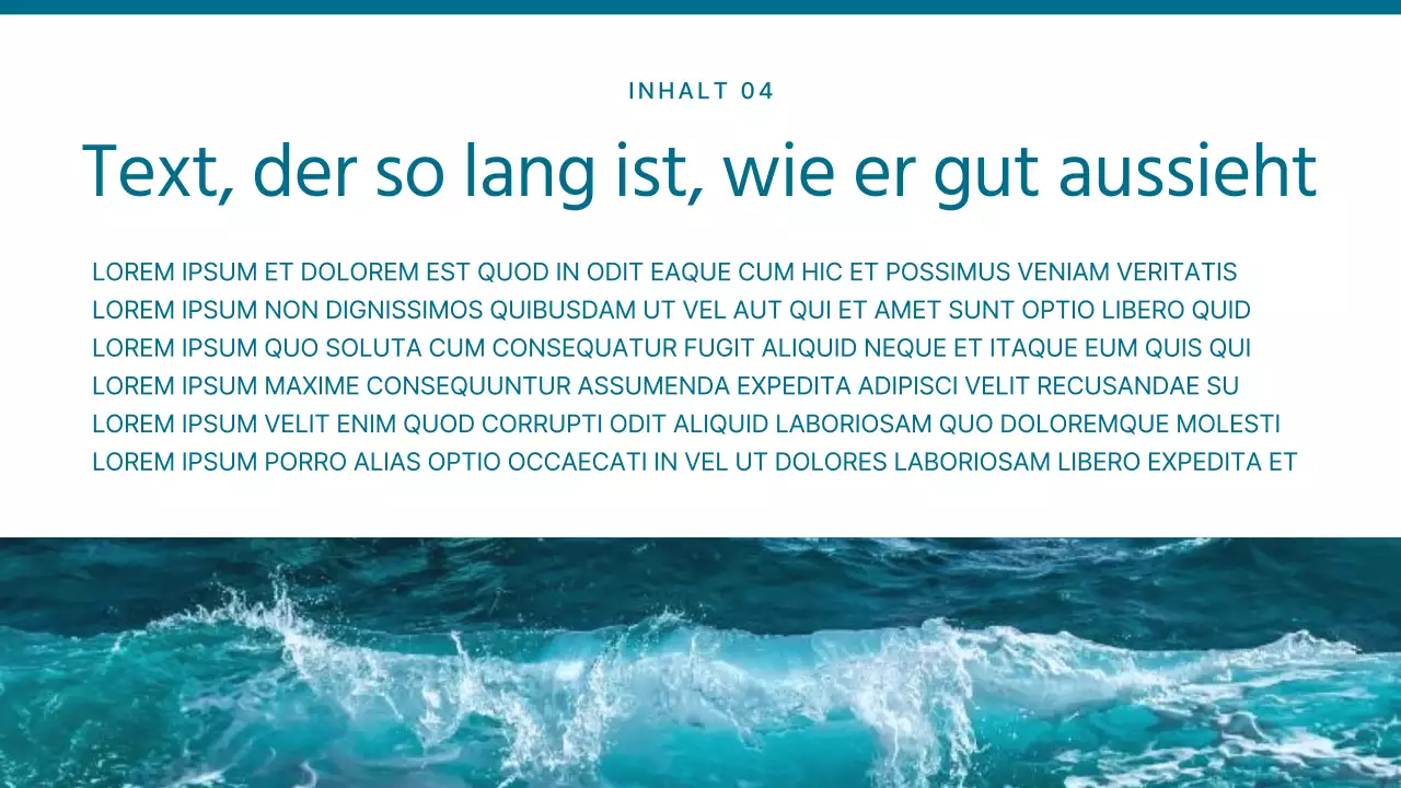 Einfache Sommer-Hintergrund-Präsentation in Mint und Weiß