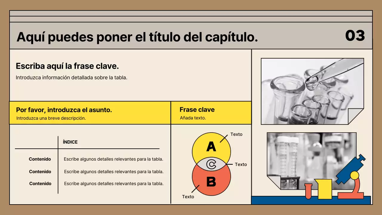 Promoción de las científicas modernas en beige y azul
