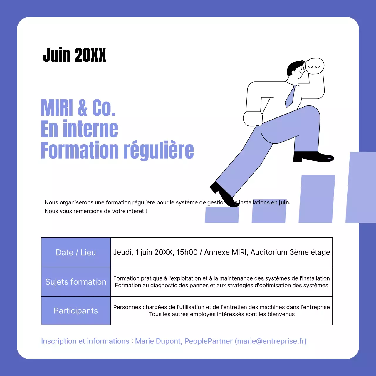 Promouvoir une formation interne moderne dans le domaine du violet