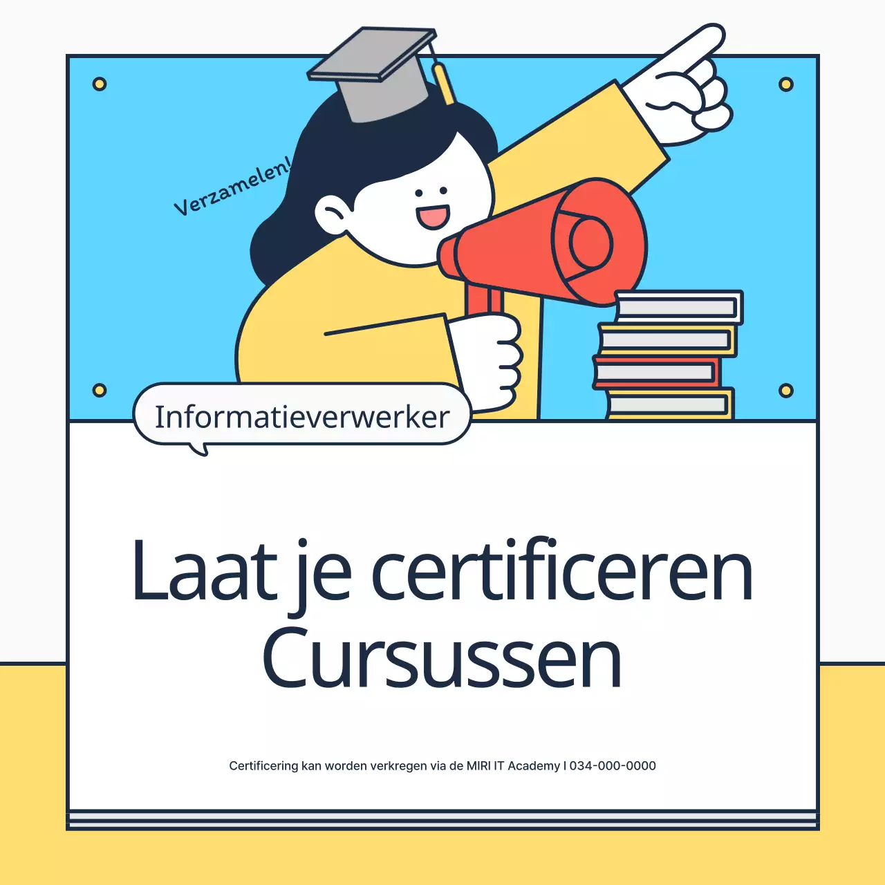 Over de gele en lichtblauwe certificering