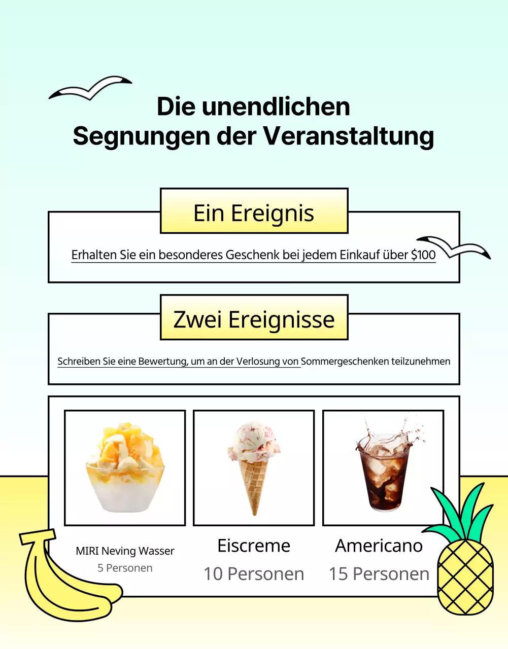 Werben Sie für einen tropischen Sommer in Hellblau und Rosa