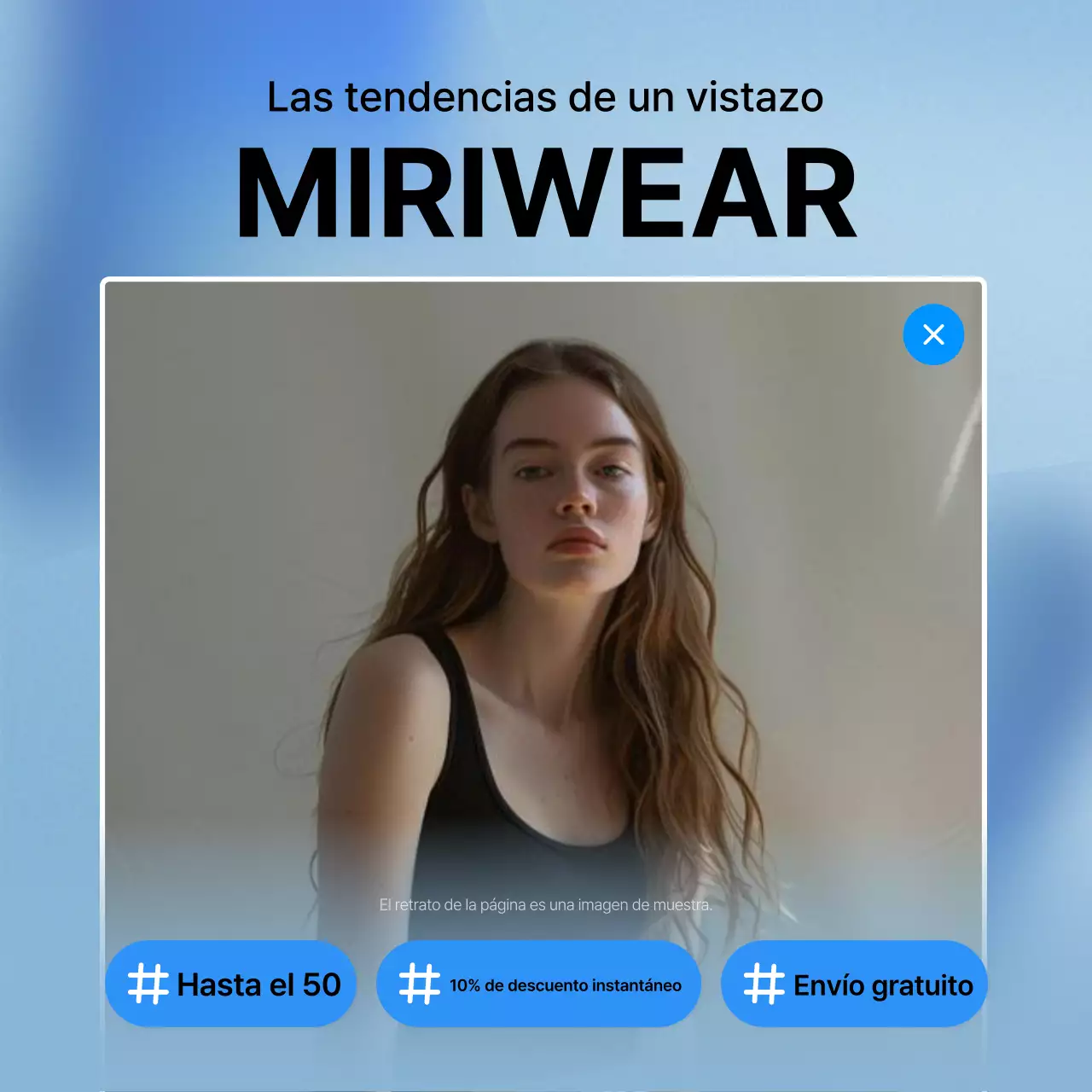 Una funda de moda en azul y blanco