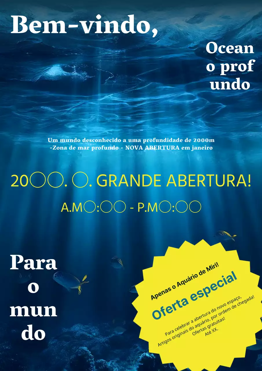 Promover a abertura de uma nova área no Aquário de História Natural da Marinha
