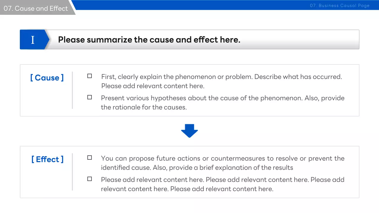 A Simple Business Strategy Report in Blue and Black