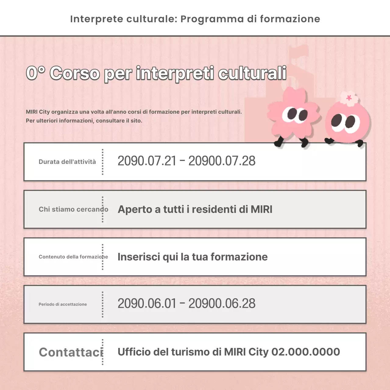 Cercasi interpreti culturali in azzurro e rosa per un nuovo lavoro
