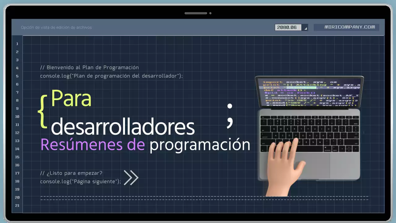 Folleto del programa de codificación para desarrolladores cibernéticos en azul marino y amarillo